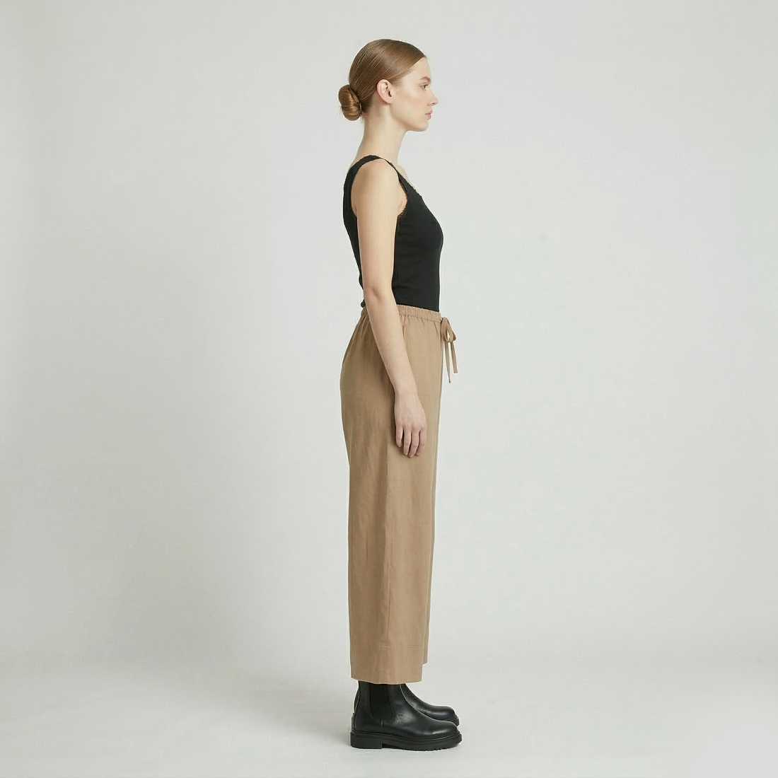 Needle Corduroy Wide Leg Trousers